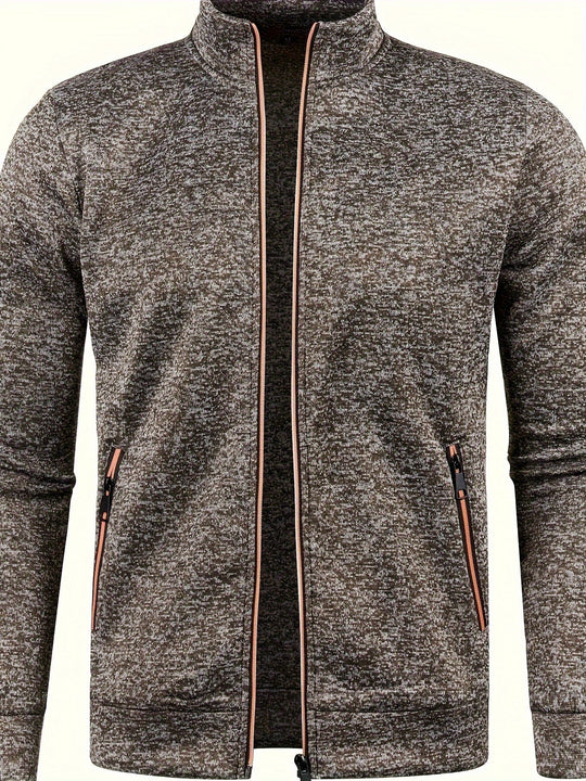 Zip Closure Sporty Jacket for Men