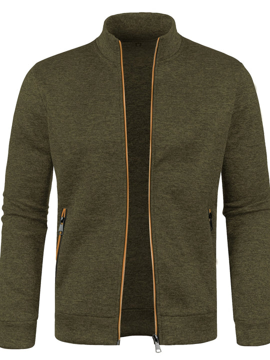 Zip Closure Sporty Jacket for Men