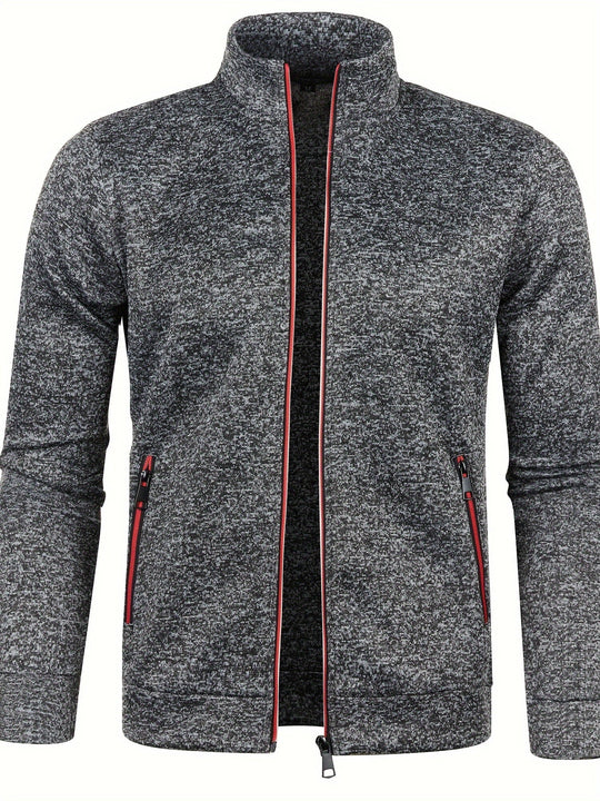 Zip Closure Sporty Jacket for Men