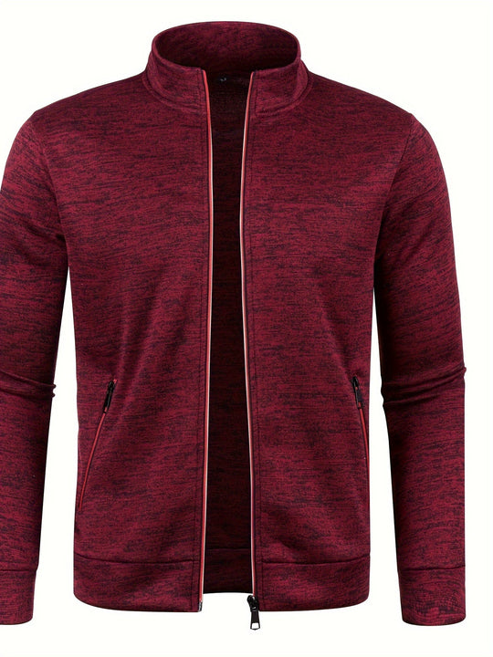 Zip Closure Sporty Jacket for Men