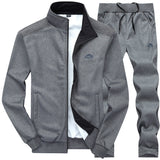 Tracksuit Set with Ribbed Trim for Men