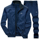 Tracksuit Set with Ribbed Trim for Men
