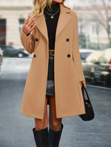 Double-Breasted Mid-Length Coat for Women - Image 7