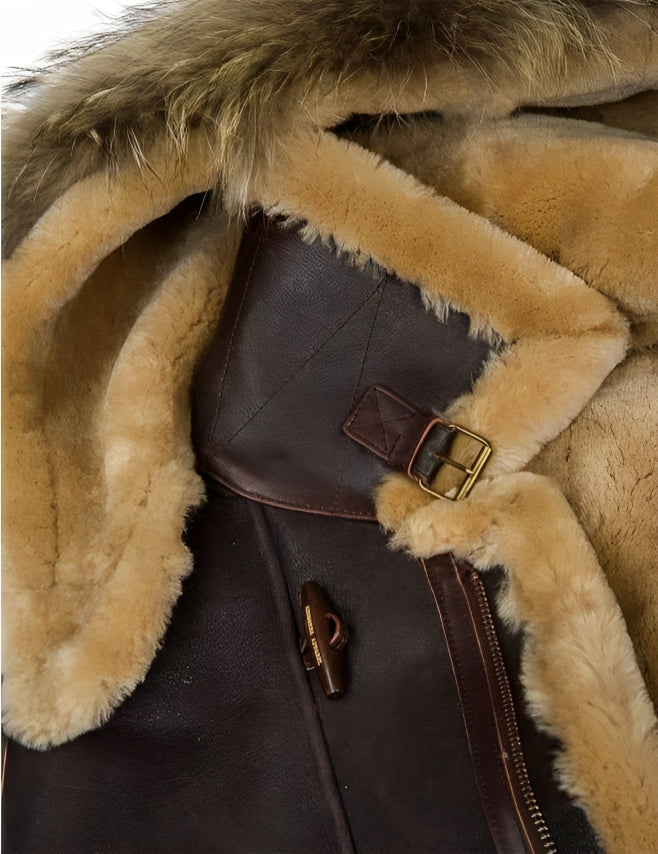 Bondino | B-7 Leather Jacket with Sheepskin - Luxury & Warmth