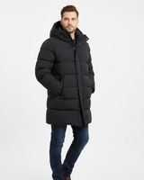 Image of Men's Hooded Long Puffer Coat