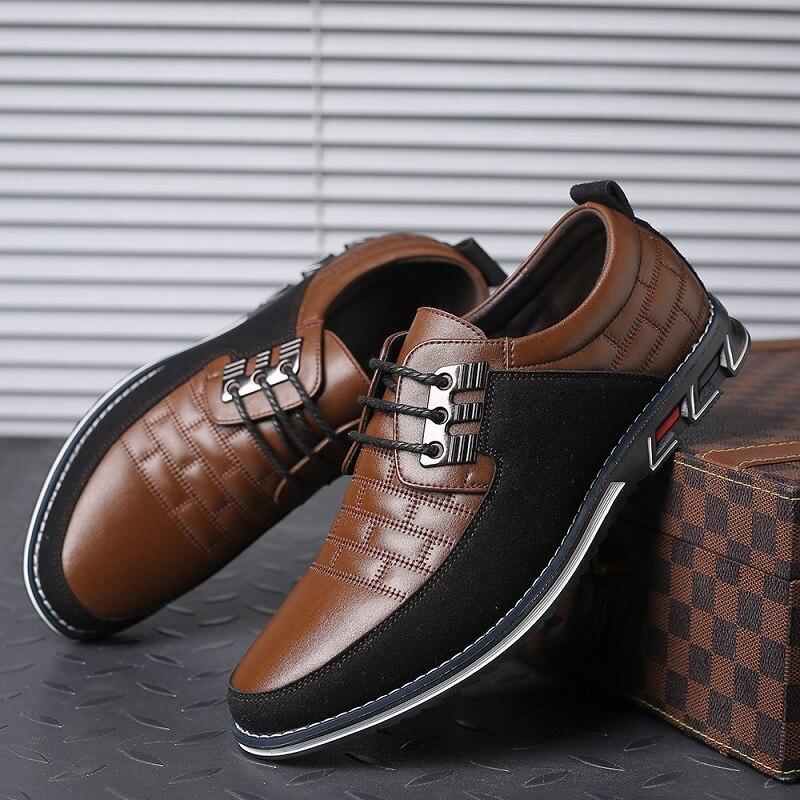 Lace-Up Derby Shoes Men – Quilted Upper & Thick Rubber Sole