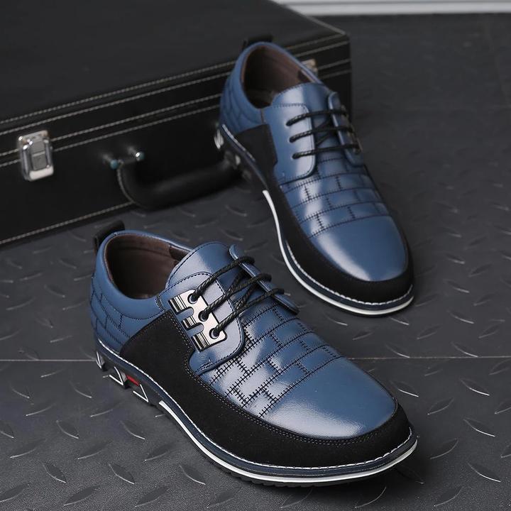 Lace-Up Derby Shoes Men – Quilted Upper & Thick Rubber Sole