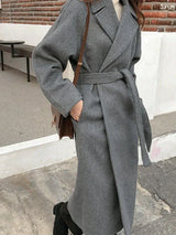 Belted Long Coat for Women - Image 5