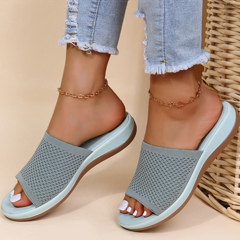 Slip-On Knit Sandals for Women
