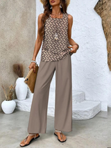 Image of Women's Sleeveless Floral Pant Set