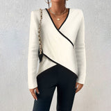 Image of Women's Wrap V-Neck Long Sleeve Sweater